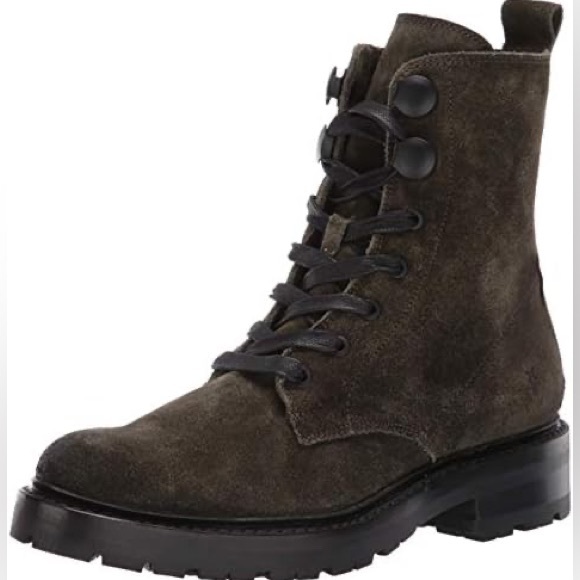 Frye Julie Hook Combat Boot - Forest Oiled Suede 8 - Picture 5 of 12